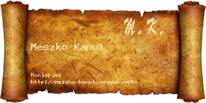 Meszko Kanut névjegykártya